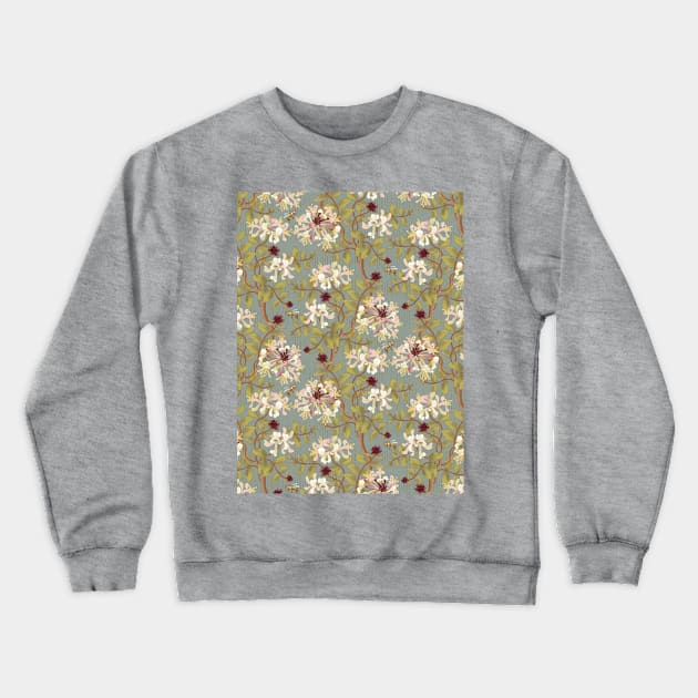 Honeysuckle Vine Crewneck Sweatshirt by Pamelandia